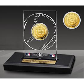 Officially Licensed MLB Chicago Cubs Champions Acrylic Gold Coin