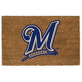 Officially Licensed MLB Colored Logo Door Mat - Brewers