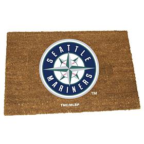 Officially Licensed MLB Colored Logo Door Mat - Mariners