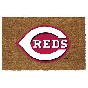Officially Licensed MLB Colored Logo Door Mat - Reds