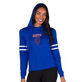 Officially Licensed MLB Concepts Sport Mets Ladies' Hooded Top  