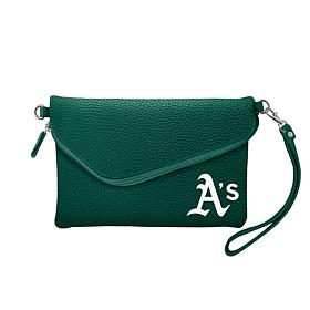 Officially Licensed MLB Fold Over Crossbody Purse - Oakland Athletics