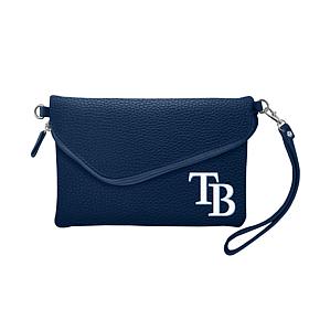 Officially Licensed MLB Fold Over Crossbody Purse - Tampa Bay Rays