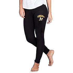 Officially Licensed MLB Fraction Women's Slounge Leggings - Oakland