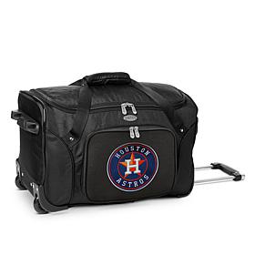 Officially Licensed MLB Houston Astros 22" Wheeled Duffel Bag