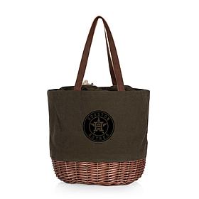 Officially Licensed MLB Houston Astros Canvas and Willow Basket Tote