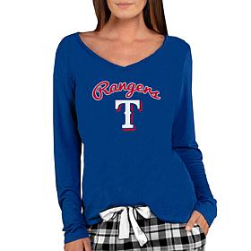 Officially Licensed MLB Ladies Marathon Long Sleeve Top - Rangers