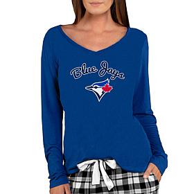 Officially Licensed MLB Ladies Marathon Long Sleeve Top - Blue Jays