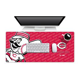 Officially Licensed MLB Logo Series Desk Pad - Cincinnati Reds
