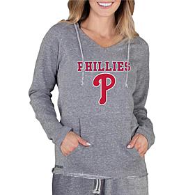 Officially Licensed MLB Mainstream Ladies L/S Hooded Top - Phillies