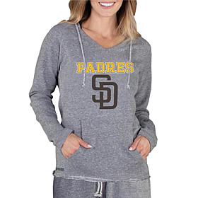 Officially Licensed MLB Mainstream Ladies L/S Hooded Top - Padres