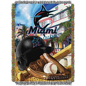 Officially Licensed MLB Marlins Home Field Advantage Tapestry Throw
