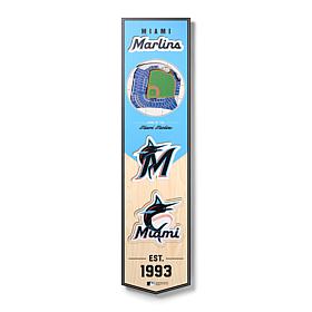 Officially Licensed MLB Miami Marlins 3D Stadium Banner - Marlins Park