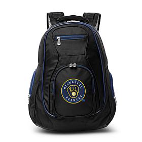 Officially Licensed MLB Milwaukee Brewers 19" Premium Laptop Backpack