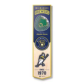 Officially Licensed MLB Milwaukee Brewers 3D Stadium Banner