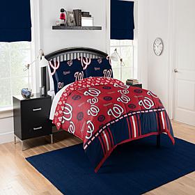 Officially Licensed MLB Queen Bed in a Bag Set - Washington Nationals