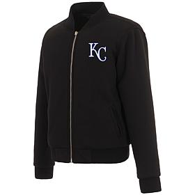 Officially Licensed MLB Royals Ladies Jacket w/ Fleece & Nylon Sides