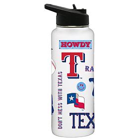 Officially-Licensed MLB Texas Rangers 34oz Stainless Steel Tumbler