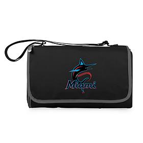Officially Licensed MLB Tote Outdoor Picnic Blanket - Miami Marlins