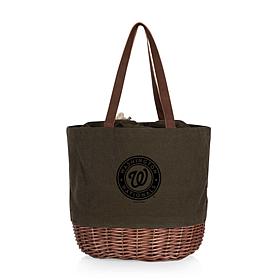Officially Licensed MLB Washington Canvas and Willow Basket Tote