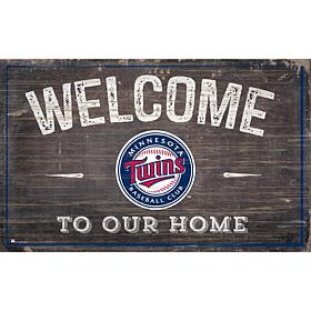 Officially Licensed MLB Welcome to our Home Sign - Minnesota Twins