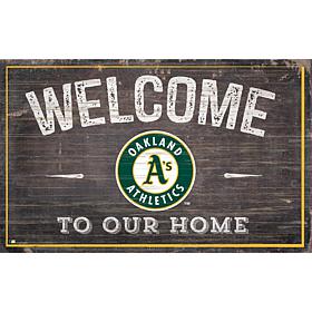 Officially Licensed MLB Welcome to our Home Sign - Oakland Athletics