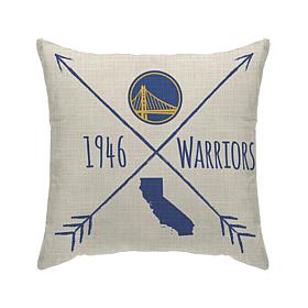 Officially Licensed NBA 18"x18" Duck Cloth Décor Pillow -Warriors 