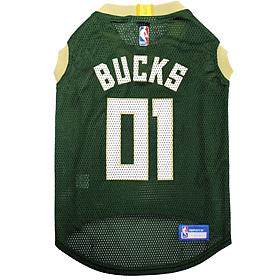 Officially Licensed NBA PetsFirst Milwaukee Basketball Mesh Jersey
