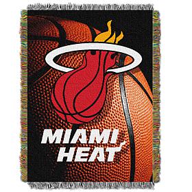 Officially Licensed NBA "Photo Real" Woven Tapestry Throw - Heat 