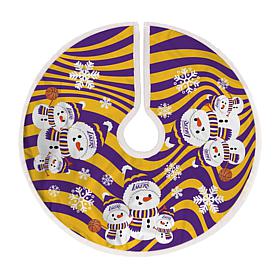 Officially Licensed NBA Snowman Christmas Tree Skirt - LA Lakers 