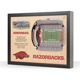 Officially Licensed NCAA 25-Layer 3-D Wall Art - Arkansas Razorbacks