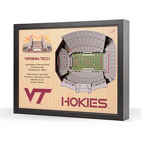 Officially Licensed NCAA 25-Layer Stadium 3D Wall Art - Virginia Tech