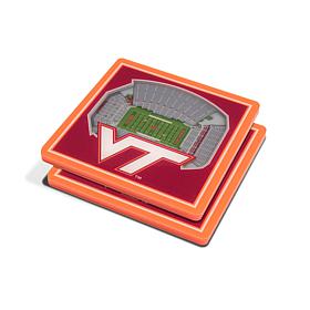 Officially Licensed NCAA 3-D Stadium Views Coaster Set - Virginia Tech