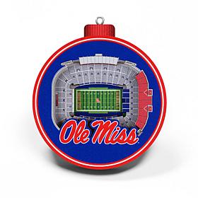 Officially Licensed NCAA 3D StadiumView Ornament 2-pack - Mississippi