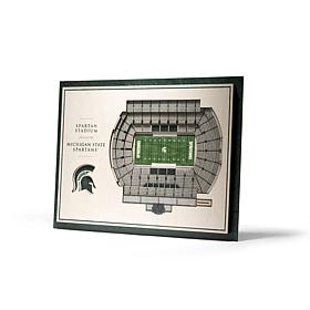 Officially Licensed NCAA 5-Layer StadiumViews Art - MI State Spartans 