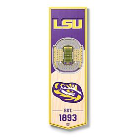 Officially Licensed NCAA 6" x 19" 3D Stadium Banner - LSU Tigers