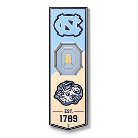 Officially Licensed NCAA 6" x 19" 3D Stadium Banner - NC Tar Heels