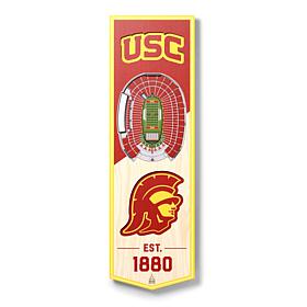 Officially Licensed NCAA 6" x 19" 3D Stadium Banner - USC Trojans