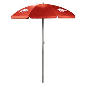 Officially Licensed NCAA Arkansas 5.5' Portable Beach Umbrella, Red