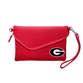 Officially Licensed NCAA Fold Over Crossbody Purse - Georgia Bulldogs
