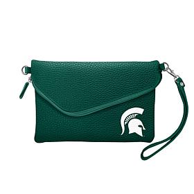Officially Licensed NCAA Fold Over Crossbody Purse - Michigan State