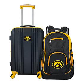 Officially Licensed NCAA Iowa Hawkeyes Backpack & Carry-On Set
