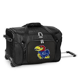 Officially Licensed NCAA Kansas Jayhawks 22" Wheeled Duffel Bag
