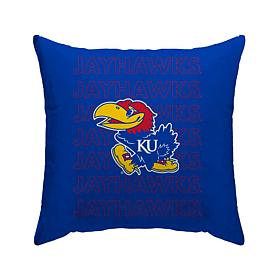 Officially Licensed NCAA Kansas Jayhawks Poly Span Décor Pillow