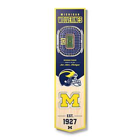 Officially Licensed NCAA Michigan Wolverines 3D Stadium Banner