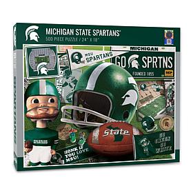 Officially Licensed NCAA MSU Spartans Retro Series 500-Piece Puzzle