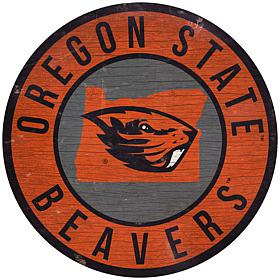 Officially Licensed NCAA Oregon State 12" Wood Circle