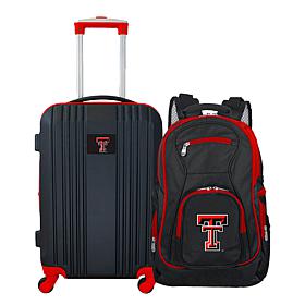 Officially Licensed NCAA TX Tech Red Raiders Backpack & Carry-On Set