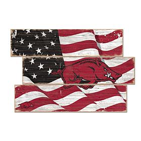 Officially Licensed NCAA University of Arkansas Three Plank Flag