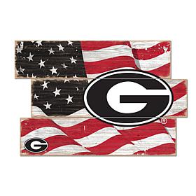 Officially Licensed NCAA University of Georgia Three Plank Flag